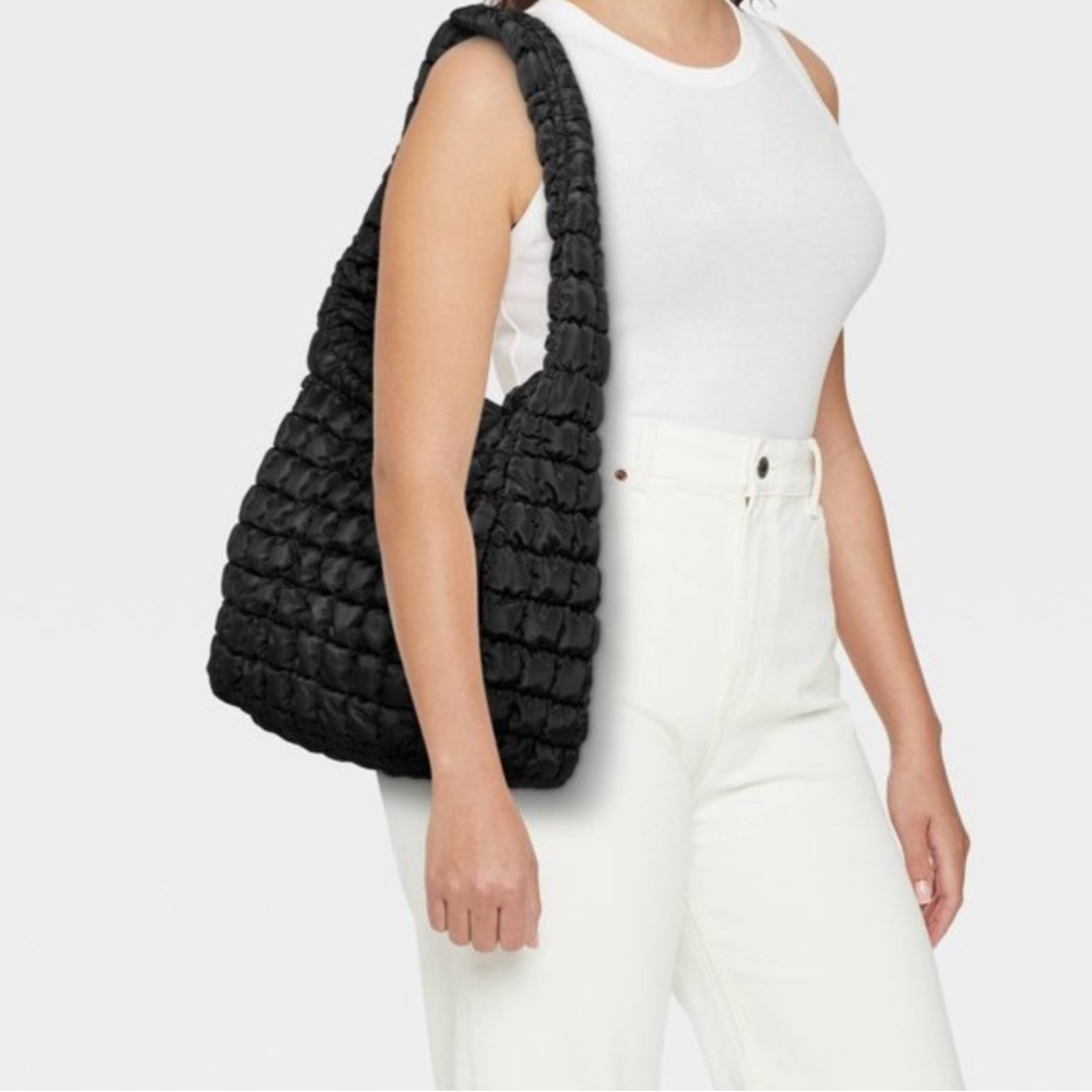 Wild Fable Black Puffer Hobo Bag